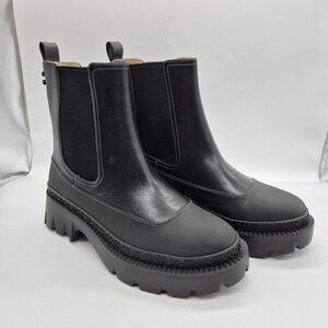 Coach Women's Bootie Jayla Leather Bootie Women's Size 7.5 B Black Chunky (737)